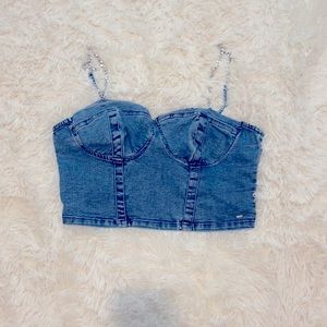 GUESS DENIM TOP NWT SIZE L